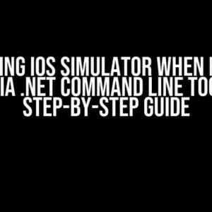 Specifying IOS Simulator When Running App via .NET Command Line Tools: A Step-by-Step Guide