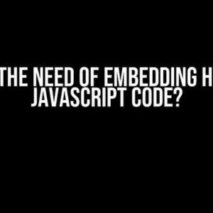 What is the Need of Embedding HTML into JavaScript Code?